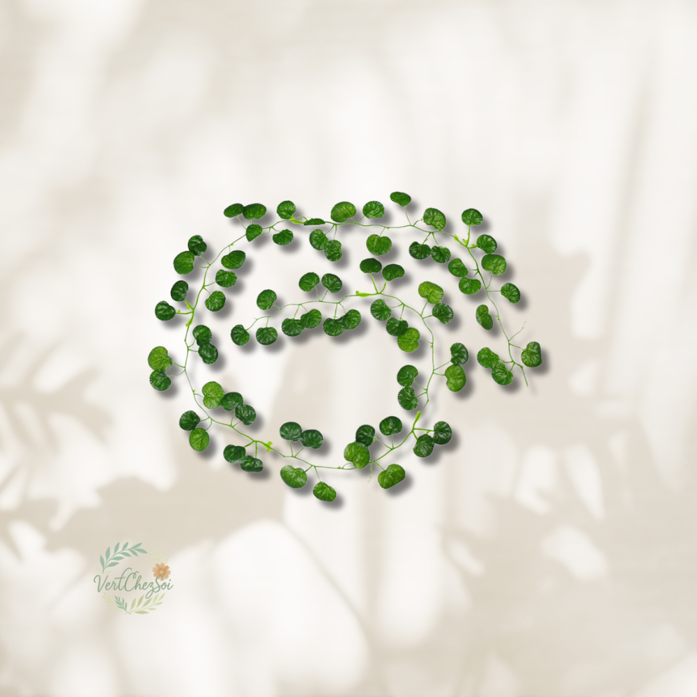 Guirlande de feuilles vertes artificielles panaché