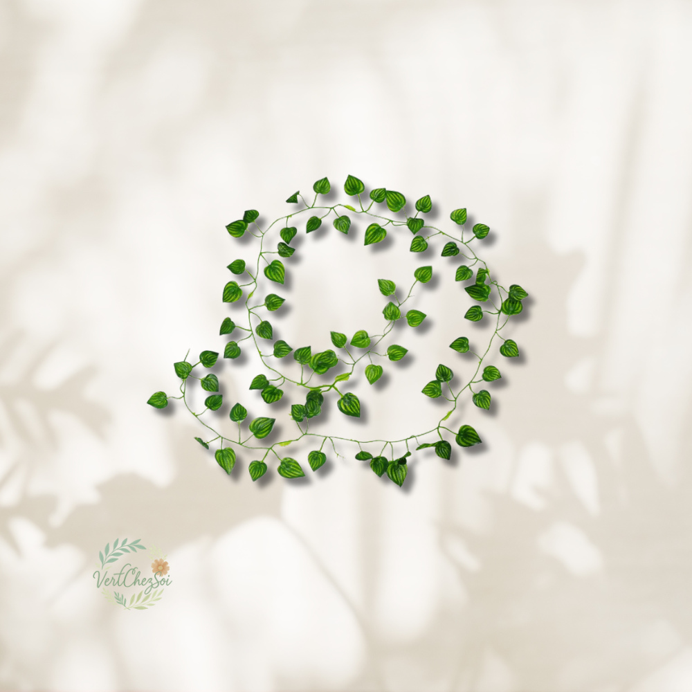 Guirlande de feuilles vertes artificielles style anglais 