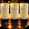 Lot de 3 Bougies LED Sans Flamme - Taille Large 15 cm