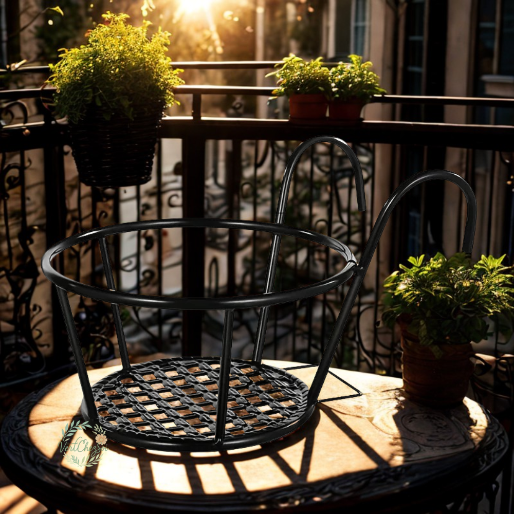 Pot suspendu rond métal