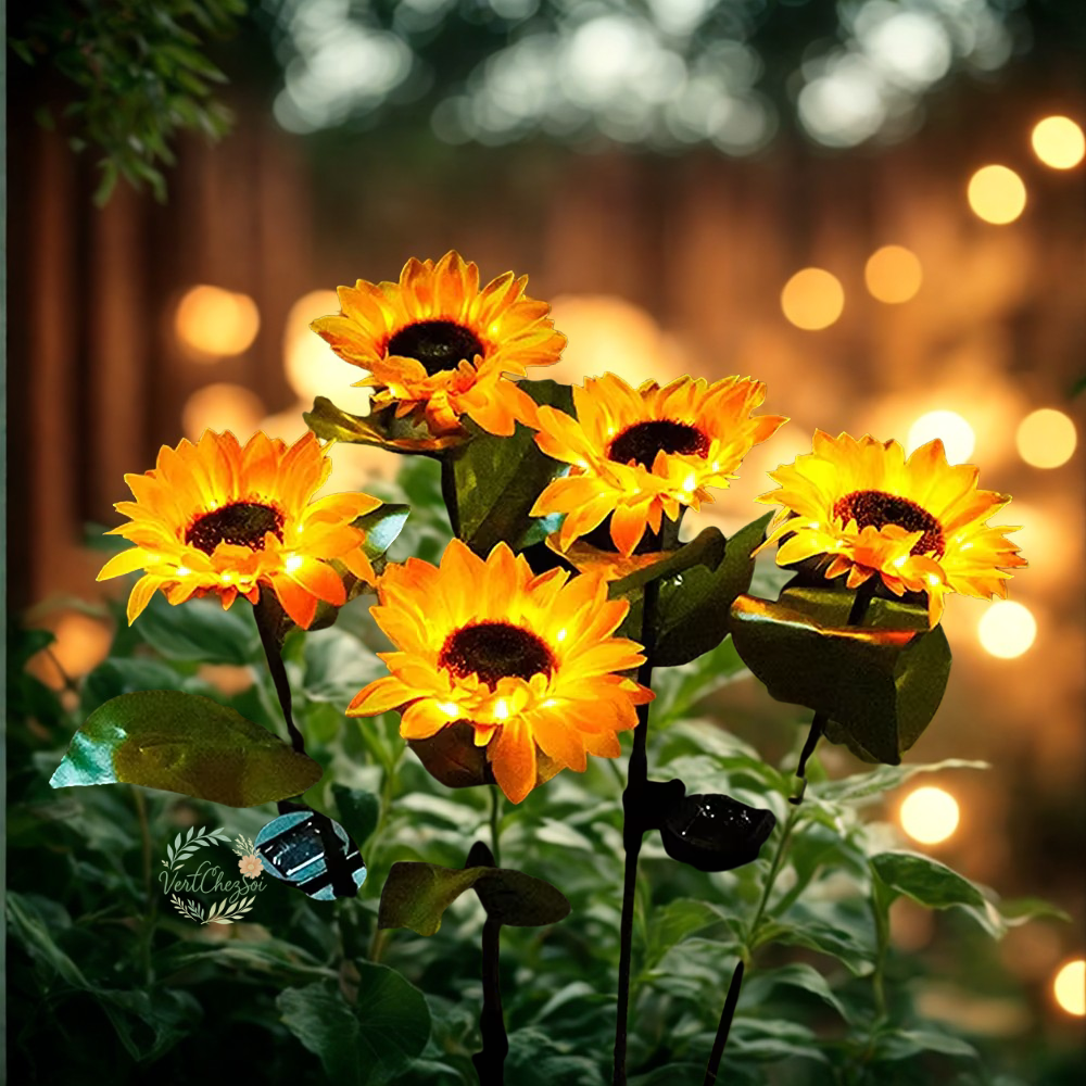 Tournesol solaire décoration de jardin lumineuse