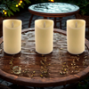 Lot de 3 Bougies LED Sans Flamme - Taille Medium 12,5 cm